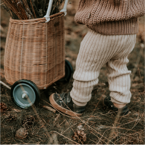 Knitted Leggings Big Rib - MOON