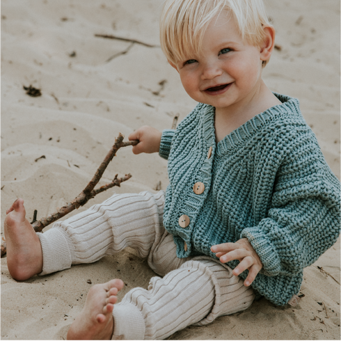 Knitted Leggings Big Rib - MOON