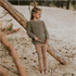 Knitted Leggings Fine Rib - TOFFEE