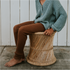 Knitted Leggings Big Rib - WALNUT