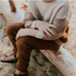 Knitted Leggings Big Rib - WALNUT