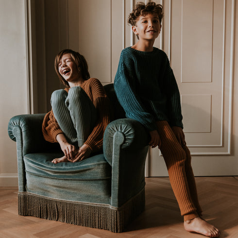Chunky Knitted Sweater - PETROL