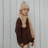 Knitted Scarf with Pompom - OAT