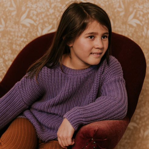 Chunky Knitted Sweater - VIOLET