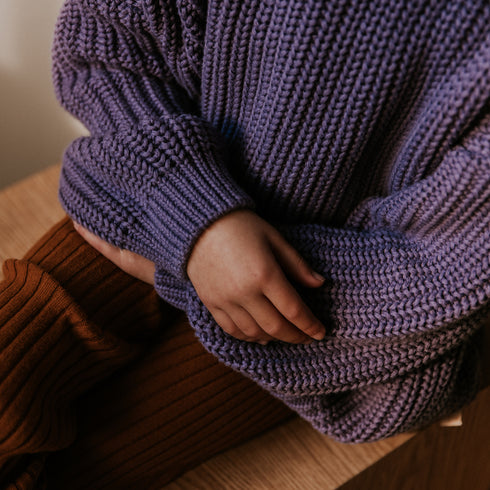 Chunky Knitted Sweater - VIOLET