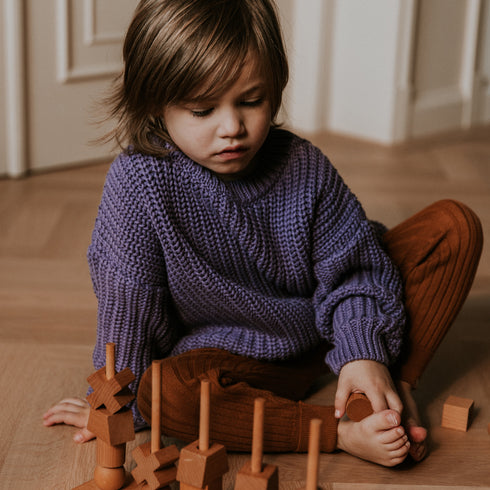 Chunky Knitted Sweater - VIOLET