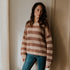 Chunky Knitted WOMEN'S Sweater - STRIPES DUST