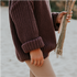 Chunky Knitted Sweater - FIG (PO)