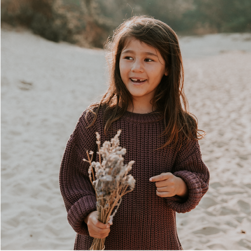 Chunky Knitted Sweater - FIG