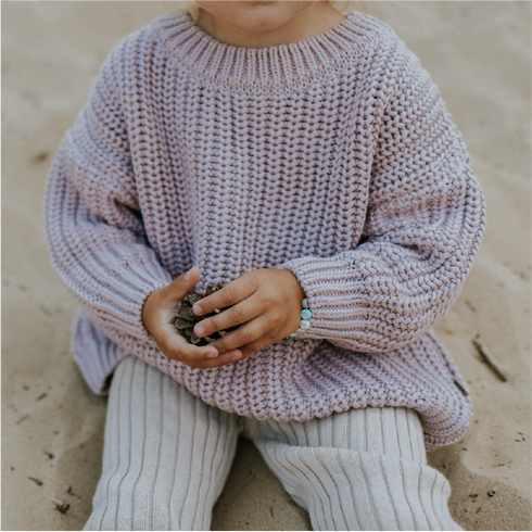 Chunky Knitted Sweater - LILAC