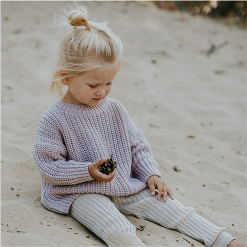 Chunky Knitted Sweater - LILAC
