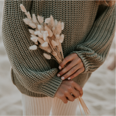 Chunky Knitted Sweater - SAGE