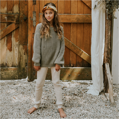 Chunky Knitted Sweater - SAGE