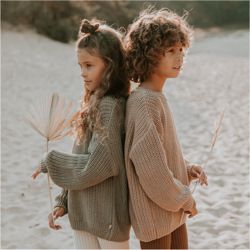 Chunky Knitted Sweater - TOFFEE