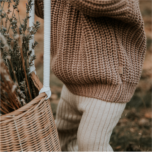 Chunky Knitted Sweater - TOFFEE