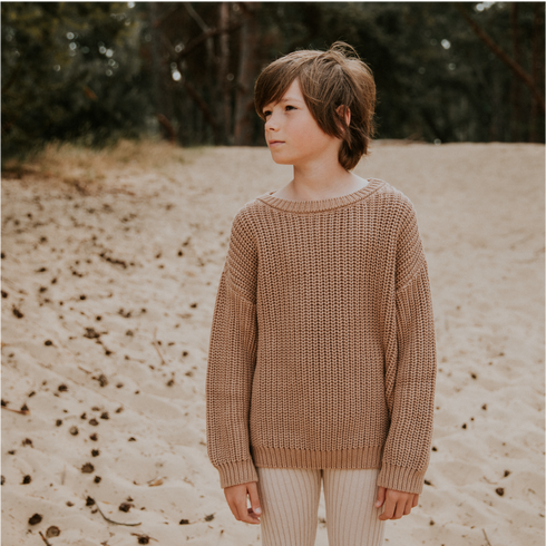 Chunky Knitted Sweater - TOFFEE
