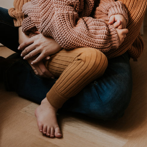Chunky Knitted Cardigan - BLUSH