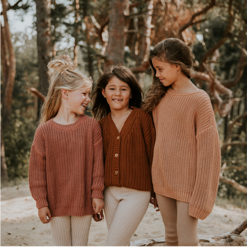 Chunky Knitted Sweater - BRICK