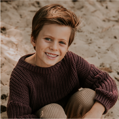 Chunky Knitted Sweater - FIG