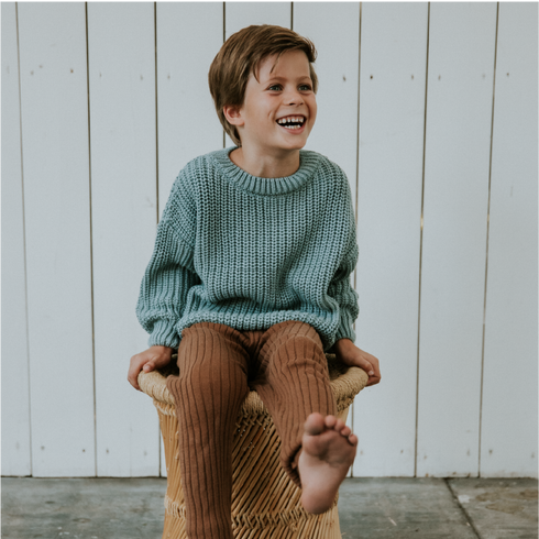 Chunky Knitted Sweater - OCEAN