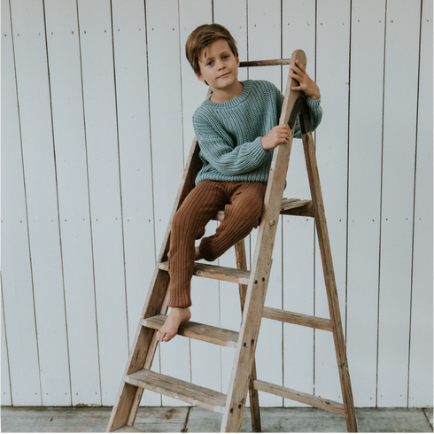 Chunky Knitted Sweater - OCEAN