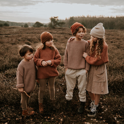 Chunky Knitted Sweater - BRICK