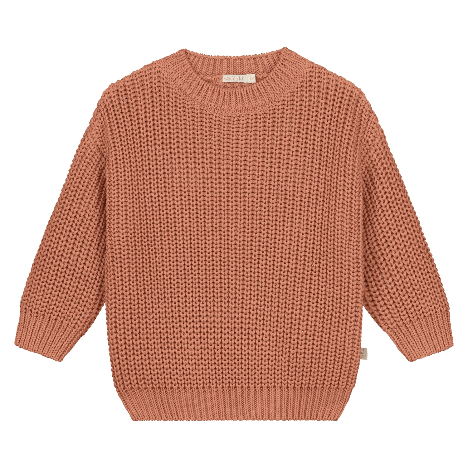 Chunky Knitted Sweater - BRICK